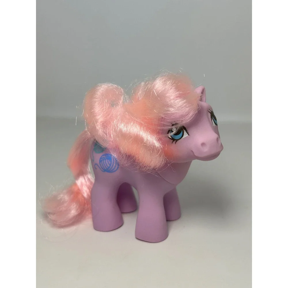 Vintage My Little Pony G1 Baby Fleecy Lavender Pink Yarn Balls‎ Hasbro 1984